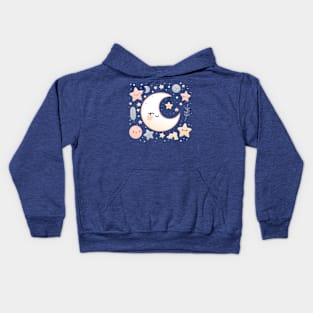 Pastel Moons and Stars Kids Hoodie